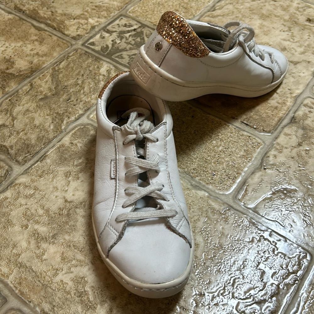 Kate Spade x Keds Leather Sneakers with glitter